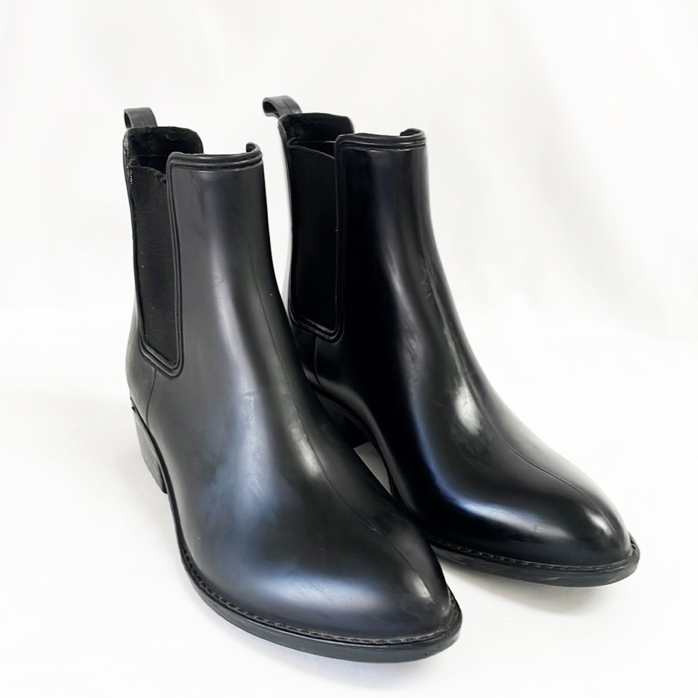 JEFFREY CAMPBELL Havana Black Ankle Boots With Block Heels Size 9 - Picture 2 of 6